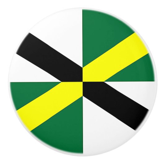 Ceramic knob pull. met vlag van Monterey, Verenigd Keramische Knop (Voorkant)