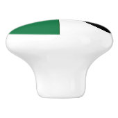 Ceramic knob pull. met vlag van Monterey, Verenigd Keramische Knop (Zijkant)