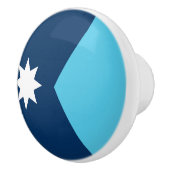 Ceramic knob pull with flag of Minnesota, USA Keramische Knop (Rechts)