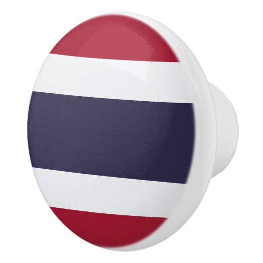Ceramic knob pull with flag of Thailand Keramische Knop (Rechts)