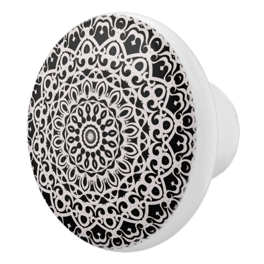 Ceramic Knob Tribal Mandala G385 Keramische Knop (Rechts)