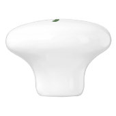 Ceramic Knob with Lucky 4 Leaf Clover Design Keramische Knop (Zijkant)