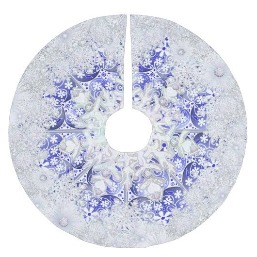 Ceramic Lace Blue of Greece & snowflake Kerstboom Rok (Voorkant)