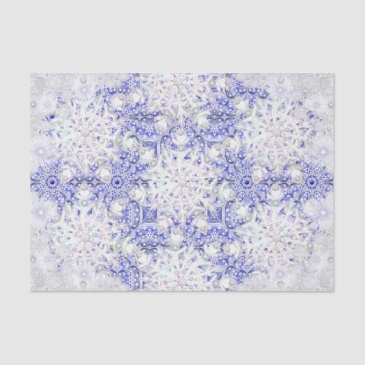 Ceramic lace blue of Greece & snowflake Tissuepapier (Voorkant)