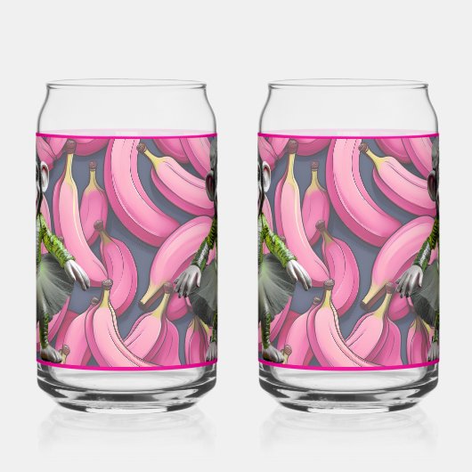 Ceramic Monkey Soda Glass Blikvorm Glas (Links)