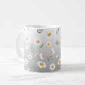 Ceramic mug, Daisy coffee mug, tea cup Koffiemok (Voorkant links)