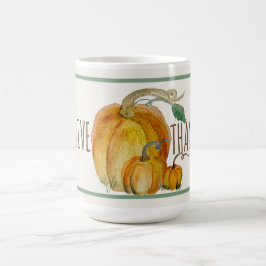 Ceramic Mug: Give Thanks Pumpkin Harvest Blessing Koffiemok