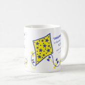 Ceramic Mug - Whimsical Kite with saying Koffiemok (Voorkant rechts)