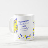 Ceramic Mug - Whimsical Kite with saying Koffiemok (Voorkant links)