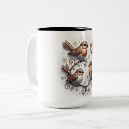 Ceramic Mug With Birds (Devant gauche)