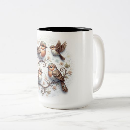 Ceramic Mug With Birds (Devant droit)
