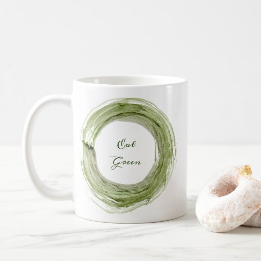 Ceramic mug with Eat Green design Koffiemok (Met donut)