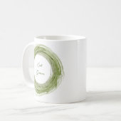 Ceramic mug with Eat Green design Koffiemok (Voorkant links)