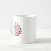 Ceramic mug with pink rabbit design koffiemok (Voorkant links)