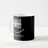 Ceramic mug with positive quote "Smile everytime" (Devant gauche)