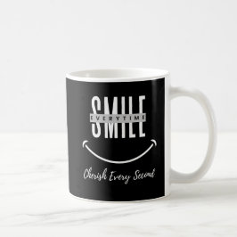 Ceramic mug with positive quote "Smile everytime" Koffiemok