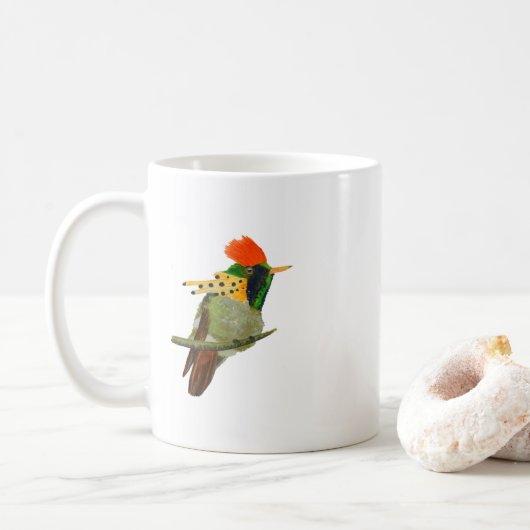 Ceramic mug with Tufted Coquette design Koffiemok (Met donut)