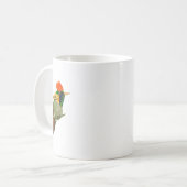 Ceramic mug with Tufted Coquette design Koffiemok (Voorkant links)