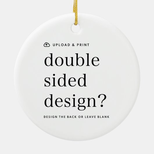 Ceramic Ornament | Design Upload Christmas Decor (Achterkant)