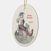 Ceramic Oval Ornament-Venice Italy Keramisch Ornament (Links)