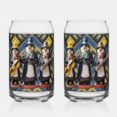 Ceramic Penguin Band Soda Glass Blikvorm Glas (Achterkant)