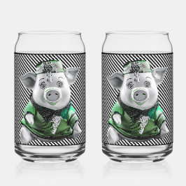 Ceramic Piggy Glass Blikvorm Glas