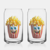 Ceramic Popcorn Face Soda Glass Blikvorm Glas (Achterkant)
