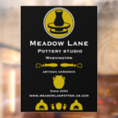 Ceramic Studio Potter Business Promotion Raamsticker (Vel 2)
