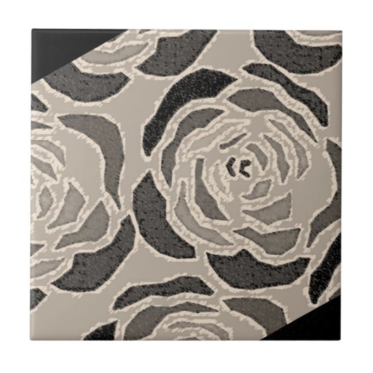 Ceramic Tegel Sepia Leopard Pattern Tegeltje (Voorkant)