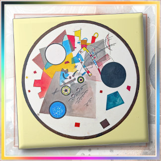 CERAMIC TILE - "Circles in a Circle" - Kandinsky Tegeltje