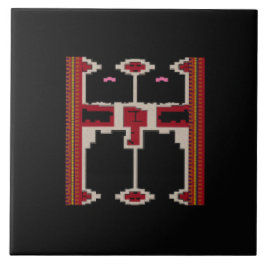 Ceramic Tile Inspired by Art of Borneo Tegeltje