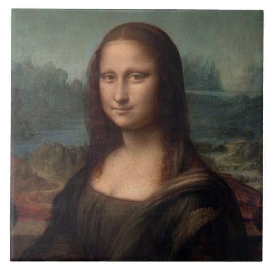 CERAMIC TILE : Leonardo da Vinci : de MONA LISA Tegeltje (Voorkant)