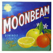 CERAMIC TILE - "Moonbeam Produce" - Crate Label  Tegeltje (Voorkant)