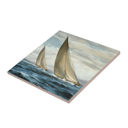 Ceramic Tile Nautical Coasters Tegeltje (Zijkant)