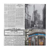 Ceramic Tile Paris France Newspaper Tegeltje (Voorkant)