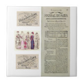 Ceramic Tile Paris France Newspaper Tegeltje (Voorkant)