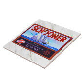 CERAMIC TILE - "Schooner" Lemons - Crate Label Tegeltje (Zijkant)
