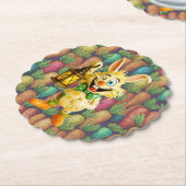 Ceramic Zany Rabbit Soda Glass Kartonnen Onderzetters (Gekanteld)