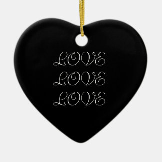 Céramique AMOUR, AMOUR, AMOUR en ornement NOIR