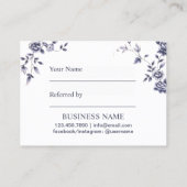 Céramique Bleu Floral Beauté Salon Référence (Dos)