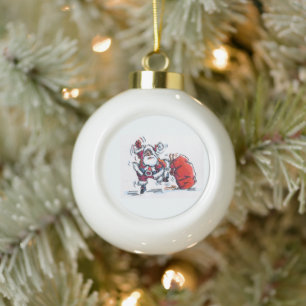 Céramique Boule de Noël de Père Noël en colère