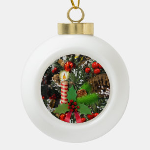Céramique Boule de Noël en céramique, Bougie