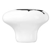 Céramique Bouton de porte en céramique. Chat. (Côté)