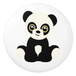 Céramique Bouton de porte en céramique.Panda