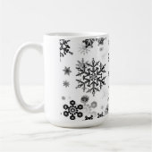 Céramique Café Mug Black Snowflakes (Gauche)