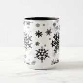 Céramique Café Mug Black Snowflakes (Centre)