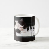 Céramique café Mug Piano Kitten (Devant droit)
