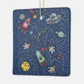 Céramique Chats en ornement spatial (Gauche)