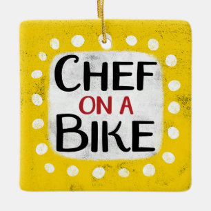 Céramique Chef En Ornement Vélo