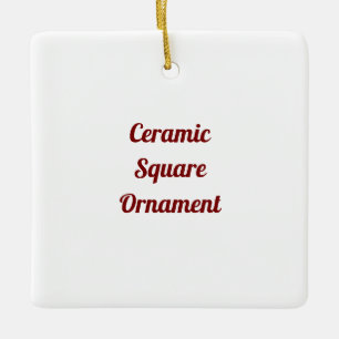 Céramique Créez votre propre ornement carré en porcelaine